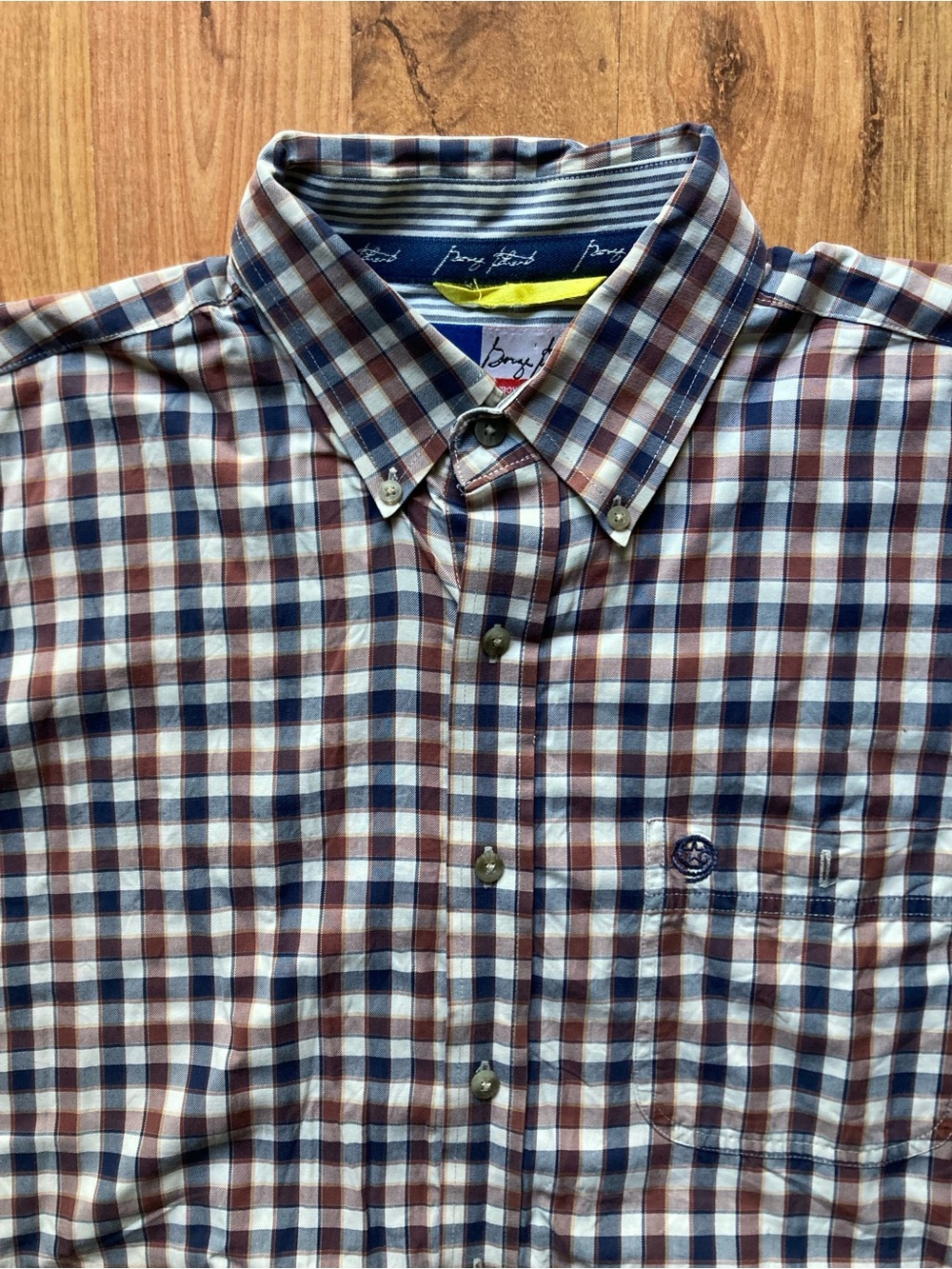 Wrangler George Strait Cowboy Cut Mens XL Plaid Long Sleeve Button Up Shirt